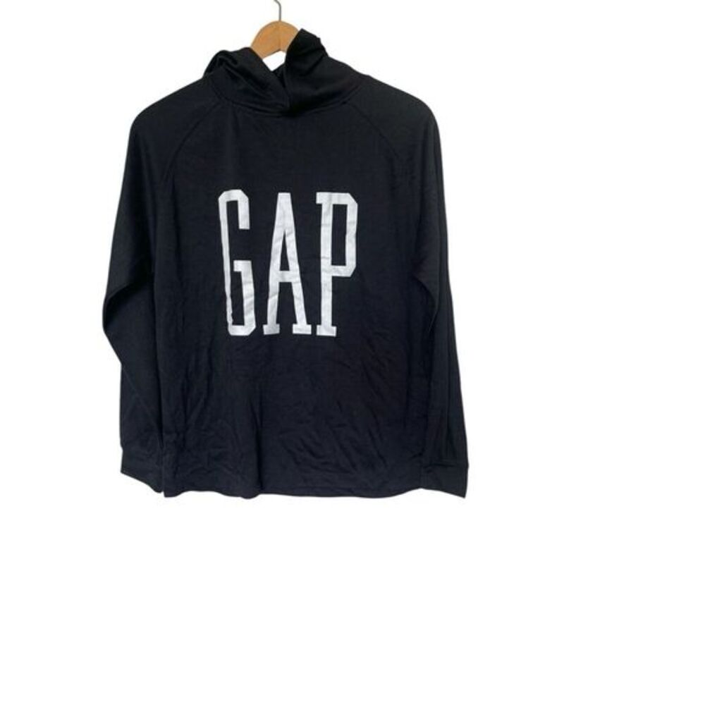 Gap Outlet Hooded‎ Black Logo Sweatshirt Men's Sz Large NWOT